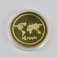 Crypto Coin in Display Case- Bitcoin, Ripple, Litecoin, Ethereum and Dash in various colors