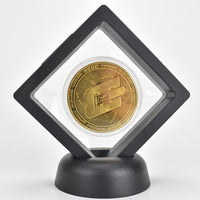 Crypto Coin in Display Case- Bitcoin, Ripple, Litecoin, Ethereum and Dash in various colors