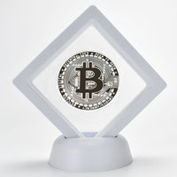 Crypto Coin in Display Case- Bitcoin, Ripple, Litecoin, Ethereum and Dash in various colors