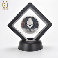 Crypto Coin in Display Case- Bitcoin, Ripple, Litecoin, Ethereum and Dash in various colors