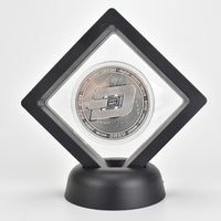 Crypto Coin in Display Case- Bitcoin, Ripple, Litecoin, Ethereum and Dash in various colors