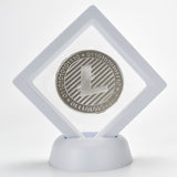 Crypto Coin in Display Case- Bitcoin, Ripple, Litecoin, Ethereum and Dash in various colors