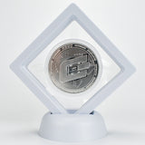 Crypto Coin in Display Case- Bitcoin, Ripple, Litecoin, Ethereum and Dash in various colors