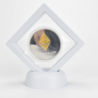 Crypto Coin in Display Case- Bitcoin, Ripple, Litecoin, Ethereum and Dash in various colors