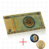 "One Bitcoin- Gold Banknote"  Fake Paper Money