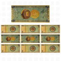 "One Bitcoin- Gold Banknote"  Fake Paper Money