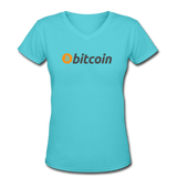 Women's V-Neck T-Shirt - aqua