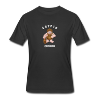 Bitcoin shirts- "CRYPTO CAVEMAN" Men's tee - black