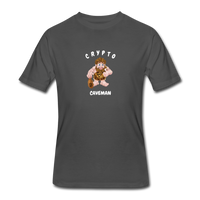 Bitcoin shirts- "CRYPTO CAVEMAN" Men's tee - charcoal