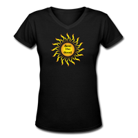 Good Vibes Clothing- "SEE THE GOOD" Women's V-Neck T-Shirt - black