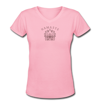 Good Vibes Clothing- "NAMASTE" Women's V-Neck T-Shirt - pink