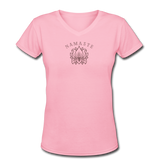 Good Vibes Clothing- "NAMASTE" Women's V-Neck T-Shirt - pink
