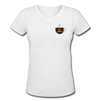 Coffee gifts- "DAY DRINKER" Women's V-Neck T-Shirt - white