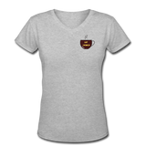 Coffee gifts- "DAY DRINKER" Women's V-Neck T-Shirt - gray