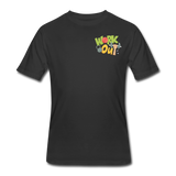 Gym Shirts- "WORK OUT" Men's tee - black