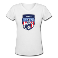 Beer shirts- "MERICA" Women's V-Neck T-Shirt - white