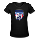 Beer shirts- "MERICA" Women's V-Neck T-Shirt - black