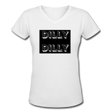 Beer shirts- "DILLY DILLY" Women's V-Neck T-Shirt - white