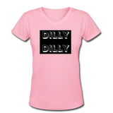 Beer shirts- "DILLY DILLY" Women's V-Neck T-Shirt - pink