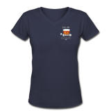 Beer shirts- "CALL ME OLD FASHIONED" Women's V-Neck T-Shirt - navy