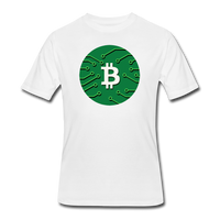 Bitcoin shirts- " GREEN BITCOIN" Men's tee - white