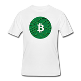 Bitcoin shirts- " GREEN BITCOIN" Men's tee - white