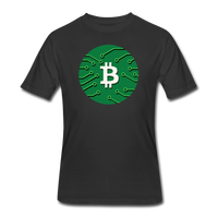 Bitcoin shirts- " GREEN BITCOIN" Men's tee - black