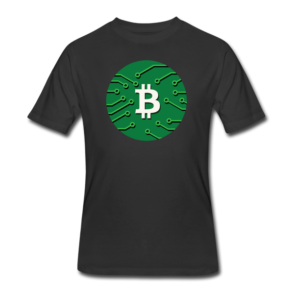 Bitcoin shirts- " GREEN BITCOIN" Men's tee - black