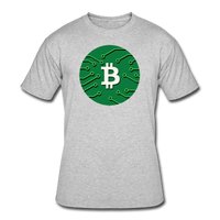 Bitcoin shirts- " GREEN BITCOIN" Men's tee - heather gray