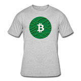 Bitcoin shirts- " GREEN BITCOIN" Men's tee - heather gray