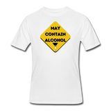 Beer shirts- "MAY CONTAIN ALCOHOL" Men's tee - white