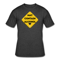 Beer shirts- "MAY CONTAIN ALCOHOL" Men's tee - heather black