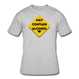 Beer shirts- "MAY CONTAIN ALCOHOL" Men's tee - heather gray