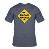 Beer shirts- "MAY CONTAIN ALCOHOL" Men's tee - navy heather