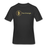 Bitcoin shirts- "B THE CHANGE" Men's tee - black