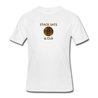 Bitcoin shirts- "STACK SATS & CHILL" Men’s tee - white