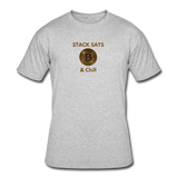 Bitcoin shirts- "STACK SATS & CHILL" Men’s tee - heather gray