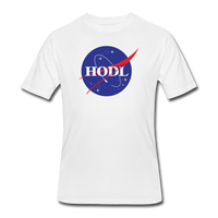 Bitcoin shirts- "HODL SPACE" Men's tee - white