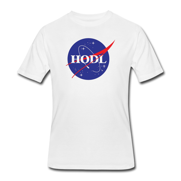 Bitcoin shirts- "HODL SPACE" Men's tee - white