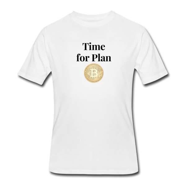 Bitcoin shirts- "PLAN B" Men's tee - white