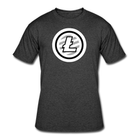 Bitcoin shirts- "LITECOIN SYMBOL" Men's tee - heather black