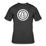 Bitcoin shirts- "LITECOIN SYMBOL" Men's tee - heather black