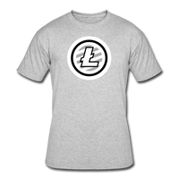 Bitcoin shirts- "LITECOIN SYMBOL" Men's tee - heather gray