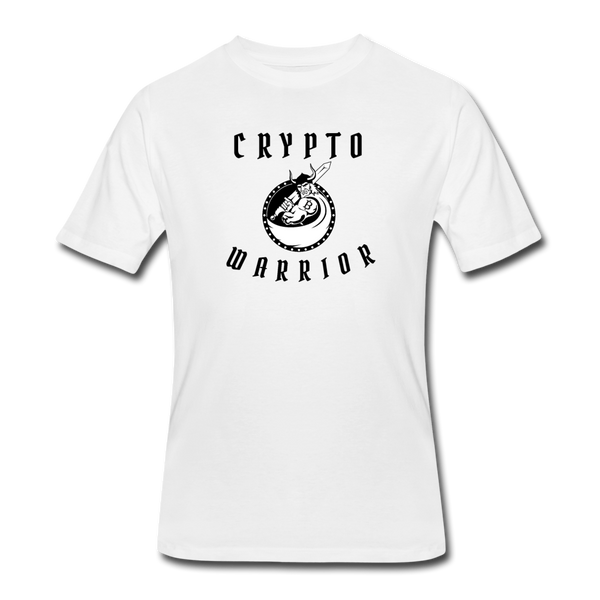 Bitcoin shirts- "CRYPTO WARRIOR" Men’s tee - white