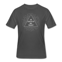 Bitcoin shirts- "IN CRYPTO WE TRUST" Men’s tee - charcoal