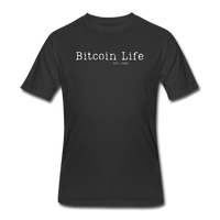 Bitcoin shirts- "BITCOIN LIFE" Men's tee - black