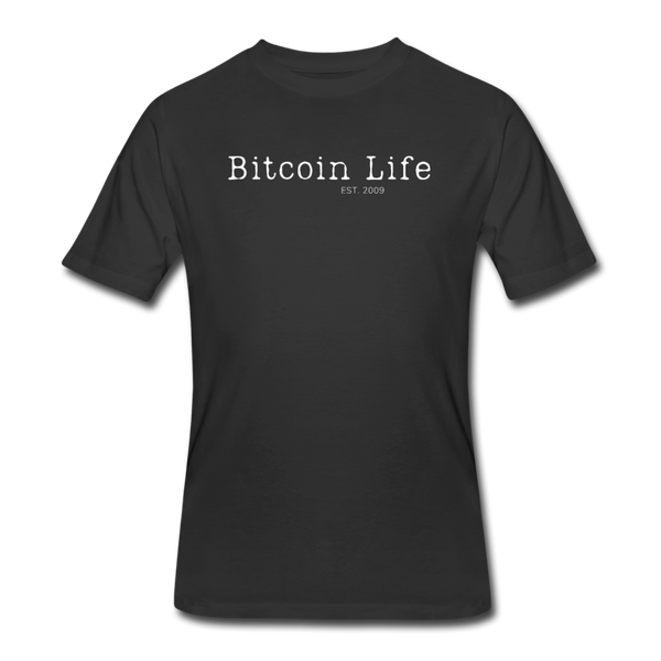 Bitcoin shirts- "BITCOIN LIFE" Men's tee - black