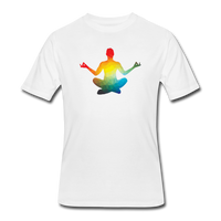 Good Vibes Clothing- "RAINBOW ZEN" Men's tee - white