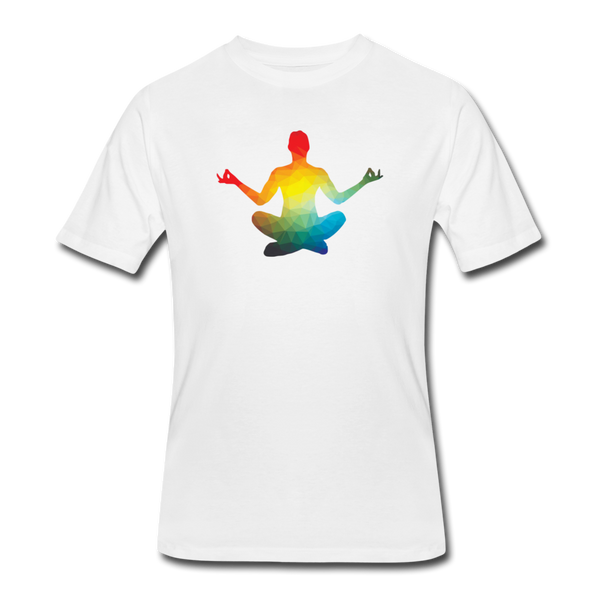 Good Vibes Clothing- "RAINBOW ZEN" Men's tee - white