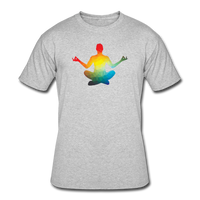 Good Vibes Clothing- "RAINBOW ZEN" Men's tee - heather gray